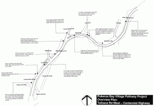 Overview plan drawing of proposed cycle path.