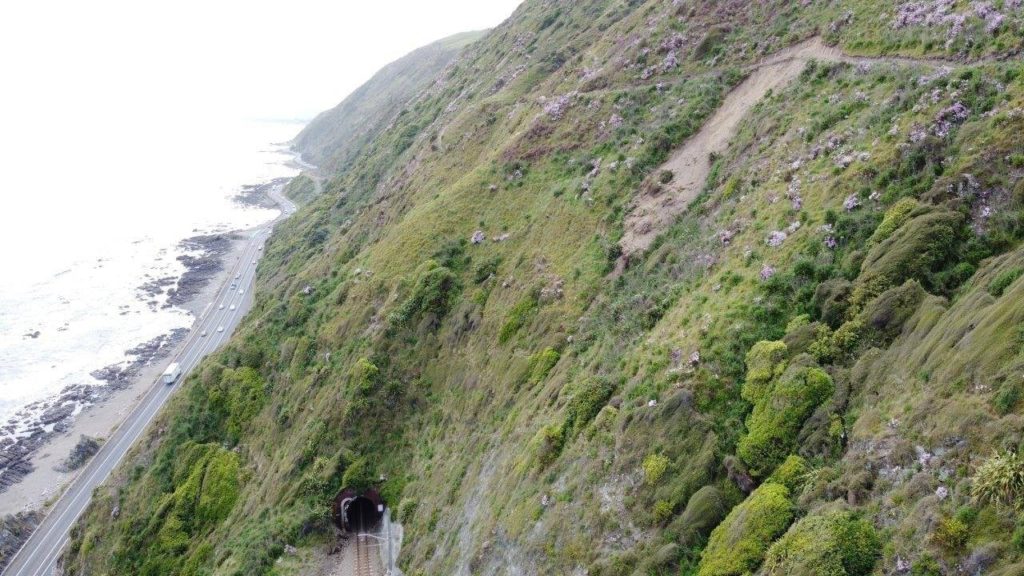Slip on the Escarpment Track, north of Pukerua Bay